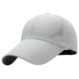 BUZZxSELECTION(バズ セレクション) メッシュ キャップ 帽子 つば広 おしゃれ ランニング メンズ レディース CAP020 (04 ライトグレー)