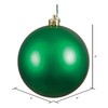 Vickerman 4" Green Matte Ball Ornament - Shatterproof Christmas Ball