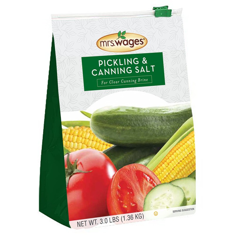 Mrs. Wages Pickling and Canning Salt, Easy-To-Use, Clear Canning Brine,
