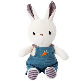 CUDDLE CORNER Bunny Stuffed Animal Organic Cotton Baby Plush Toys, 9" Easter Plush Bunny Soft Cuddly Toy for Babies and Toddlers