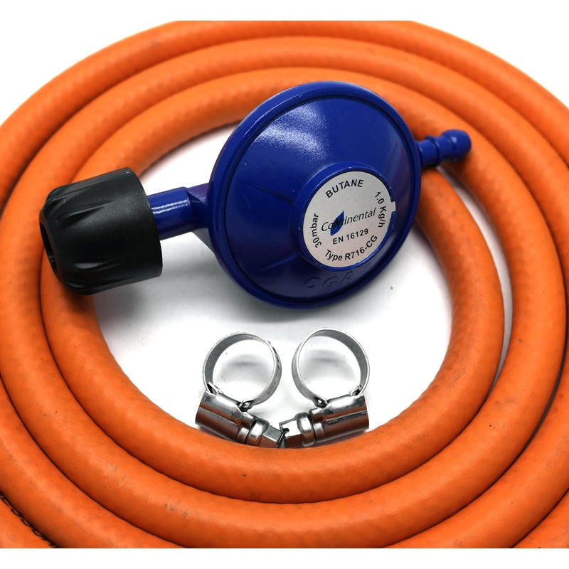 Continental Camping gas Type 30Mbar Gas Regulator With 1M Hose