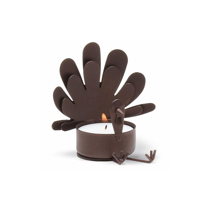Tag Sitting Turkey Metal Tealight Candle Holder