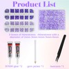 ASTARON Purple Resin Rhinestones for Crafting, 2mm-6mm Mixed Flatback Resin