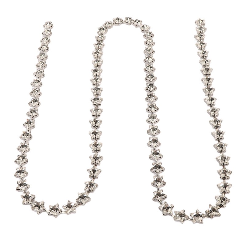 1 Yard Star Rhinestone Trim Chain 0.4in Width DIY Cuttable