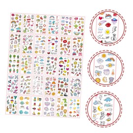 Mikinona Diy Temporary Body Stickers 60 Sheets Lovely Decals for Family Friends