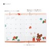 Square Bear School Notebook, 2025 B6, Monthly, Red, 28KD-4R (Begins