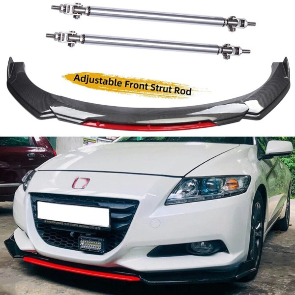 Unbranded For Honda CR-Z Front Bumper Lip Spoiler Splitter Carbon