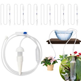 Watering Power Supply Cap for Plants, Set of 6, Ceramic, Siphon Type, Watering, Automatic, Adjustable Water Flow Capacity, Automatic Water Supply Cap, Watering While Outing, Inserting Into Soil