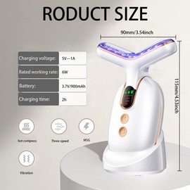 Facial and Neck Beauty Massage,3 Models Face and Neck Beauty Device,at Home Face Sculpting Tool for Skin Care (Pink)