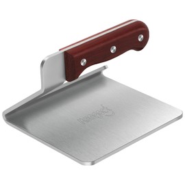 Mangoct Smash Burger Press, 5.5 Inch -Heavy Duty Stainless Steel Burger Press Meat Steak with Wood Handle,Burger Tool for Smash Burgers, Bacon,Patty, BBQs and Tailgates