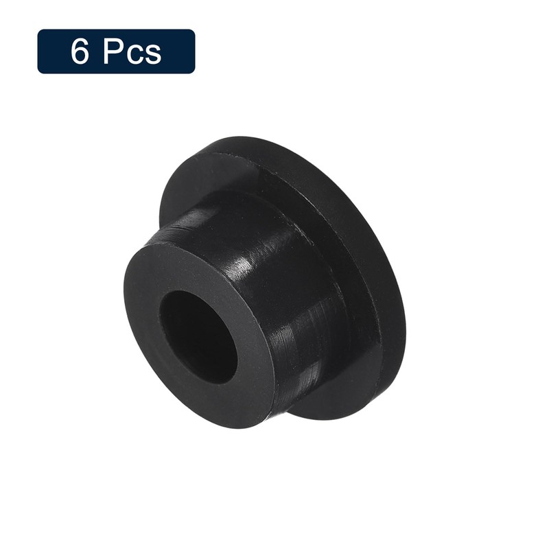 sourcing map 6 Pieces Black Plug Holes, H21 Waterproof Rubber