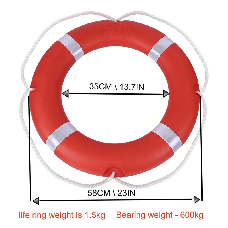 Life Ring Buoy Boat Safety Throw Ring with Water Floating