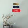 Designer EXIT Sign - Dark Brown - Small (1 Pack)