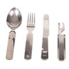 MFH stainless steel cutlery set, 4 pieces, heavy duty design,