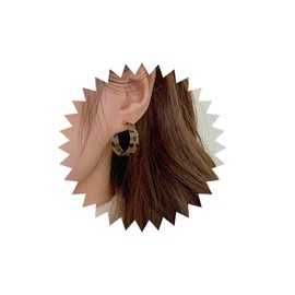 Aneneiceera Leopard Hoop Drop Earrings Tortoiseshell Acrylic Earrings Acrylic Leopard Dangle Earrings Lightweight Geometric Circle Resin Earrings Mottled Open Hoop Studs Earrings for Women