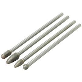 ATD Tools 8170 6" 4-Piece Shan Double Cut Carbide Burr Set