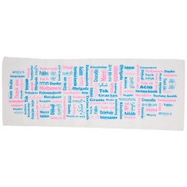 Epios 7341 Tenugui Hand Towel, Thank You, 13.8 x 35.4 inches (35 x 90
