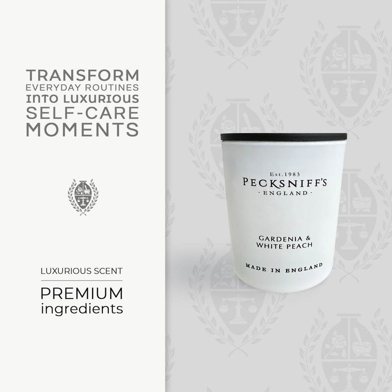 Pecksniff's Gardenia & White Peach Luxury Scented Candle | 1