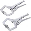 Blue Spot 6526 Mini Locking C Clamp, Silver, Set of