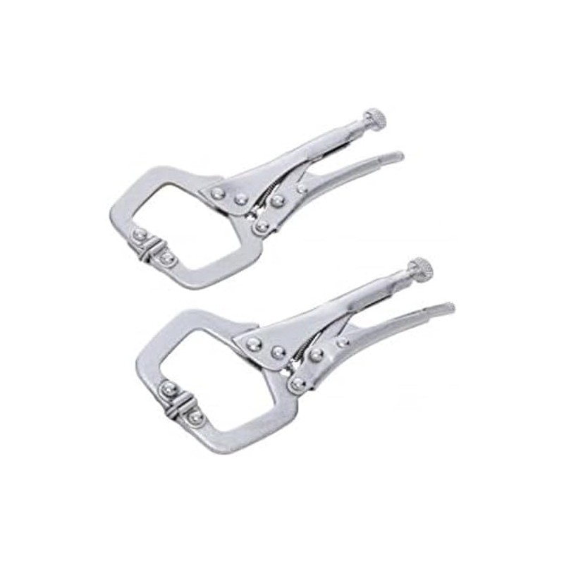Blue Spot 6526 Mini Locking C Clamp, Silver, Set of