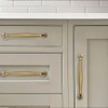 khtumeware 10 Pack 5 Inch(128mm) Brushed Brass Cabinet Pulls Warm