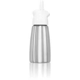 iSi Easy Whip Plus Mini Cream Whipper, 1/2 Pint, Stainless Steel/White