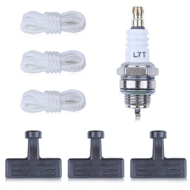 Atunee Recoil Starter Pull Handle Grip & Rope Kit for Honda GX100 GX120 GX160 GX240 GX270 GX390 Engine Motor Trimmer Brush Cutter with Spark Plug Replace 28461-ZG0-004