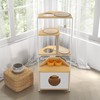 Heemab Corner Cat Tower with Scratching Post and Multi-Level Platforms,