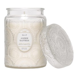 Leoben Co | Amber Saffron | Classic Design Collection | 18oz | 80 Hour Burn Time | Made to Set The Mood | Created with Natural Soy Wax and Essential Oils