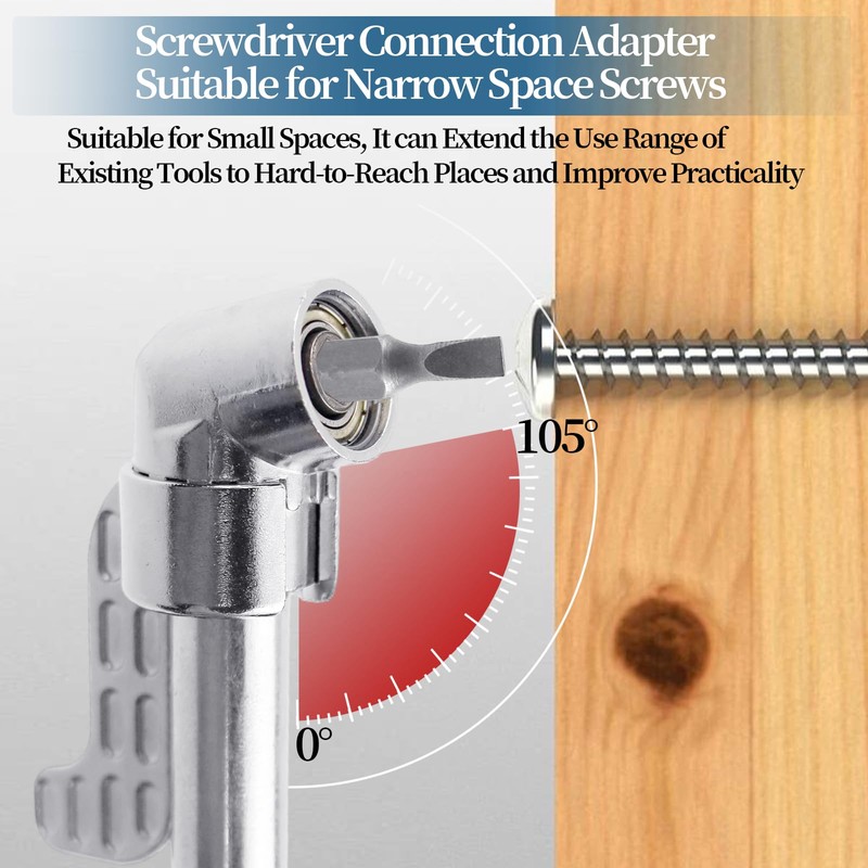 SI SEN Angle Screwdriver Attachment, Set of 12 Electric Screwdrivers,