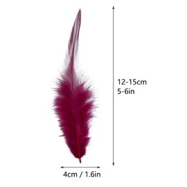 Feathers for Crafts, 5-7Inch Rooster Saddle Hackle Crafting Feather for Dream Catcher Supplies Wedding Home Party Decoration Earrings DIY Craft (Burgundy)