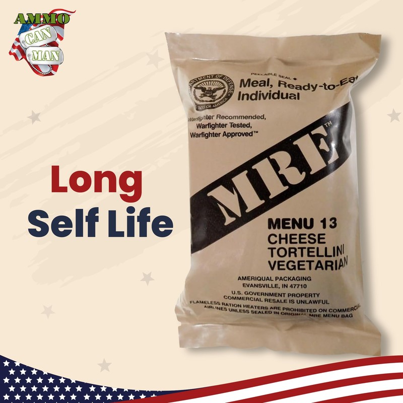 MREs (Meals Ready-to-Eat) Box B, Genuine U.S. Military Surplus, Menus