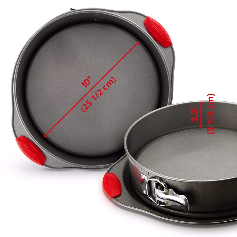 Boxiki Kitchen 10 Zoll Antihaft-Springform, Professionelle Springform und Käsekuchen-Backform, Auslaufsichere