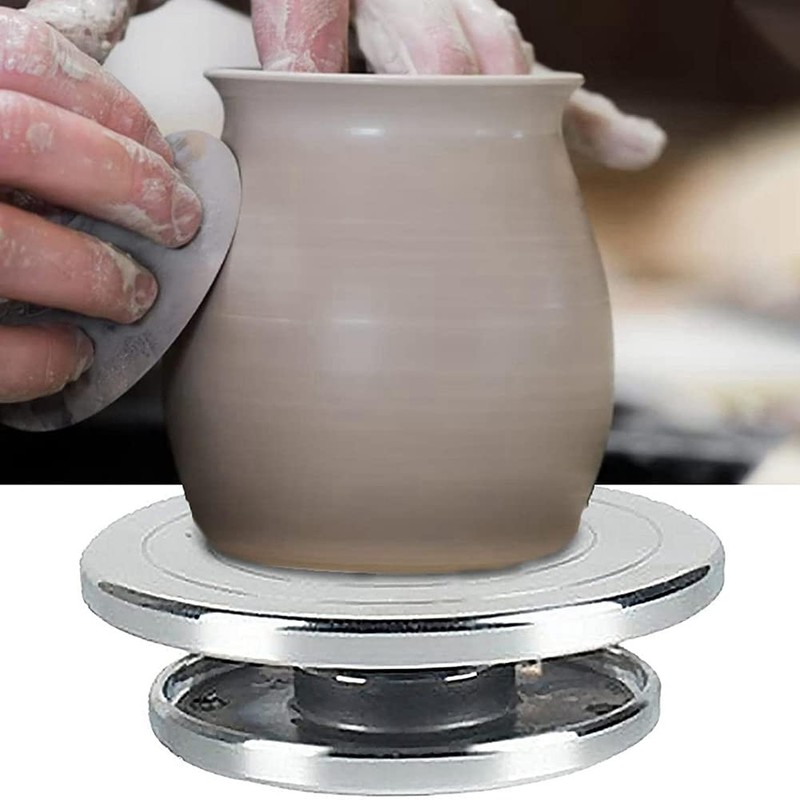 Sknrlko Heavy Duty Sculpture Wheel Turntable Ceramic Stand Rotating DIY