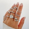 Gold Chunky Rings Set for Women Open Stacking Knuckle Ring