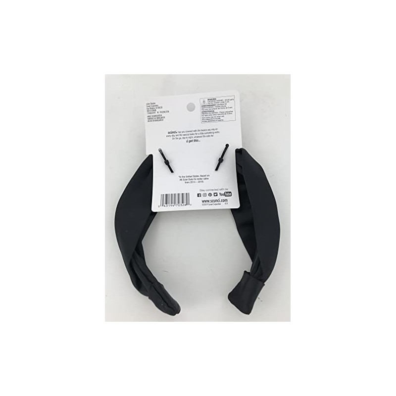 Scunci Black Satin Headband, 1 pc