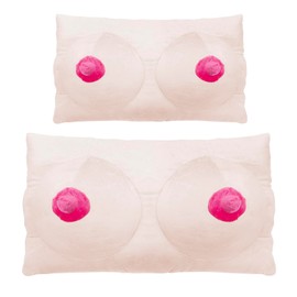 Moonlove Fun Soft Boobs Breasts Pillow Funny Girlfriend Throw Pillow Novelty Home Decor Bedroom Decoration Stuffed Cushion Hilarious April Fool’s Day Prank Prop Gag Gift