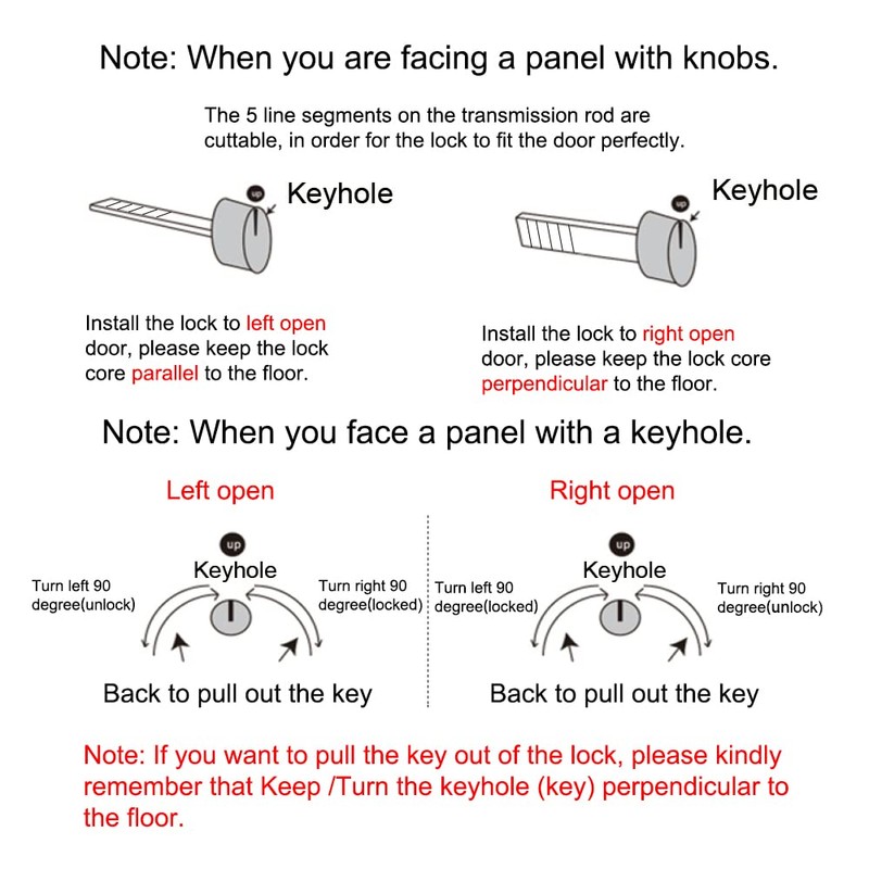 Hoconnie Pocket Door Handle with Key Sliding Door Lock Keyed