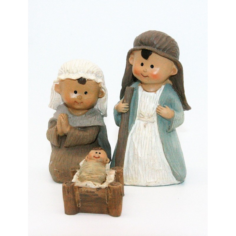 Geschenkestadl Nativity Figures Set of 7 Children's Face Figures up