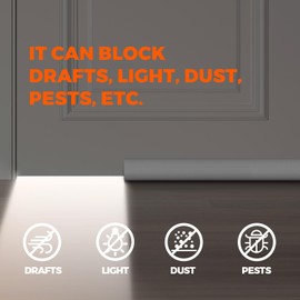 Holikme Door Draft Stopper Door Sweep Weather Stripping Noise Blocker Window Breeze Blocker Adjustable Door Sweeps, Grey | Holikme