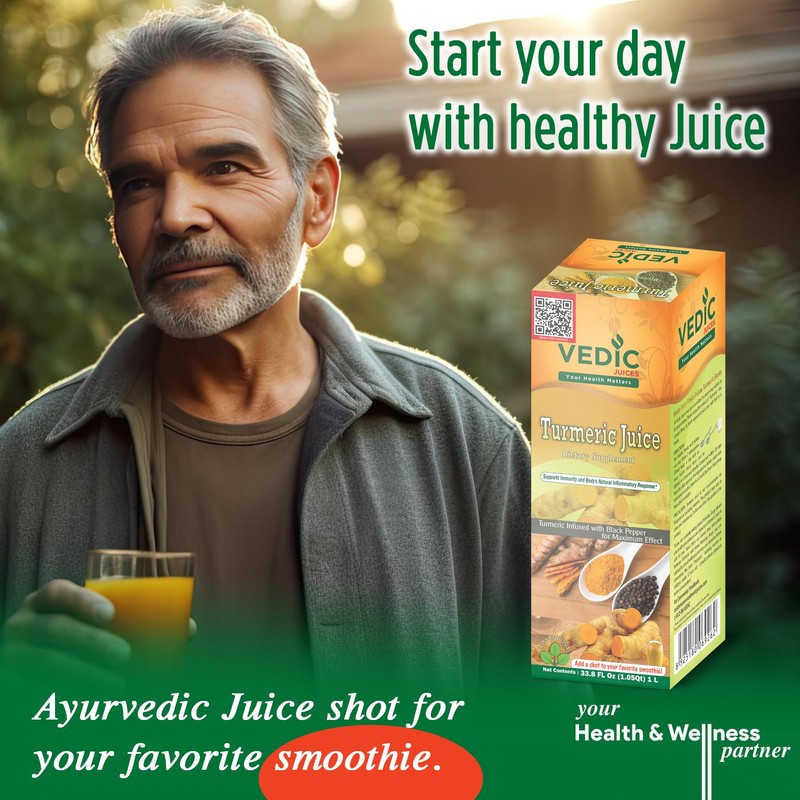 Vedic Juices Pure Turmeric Juice | Premium Quality Turmeric Liquid