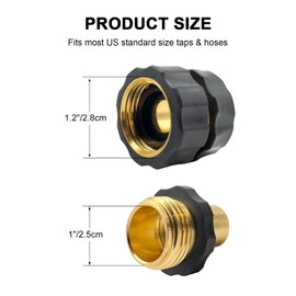 FECOVANTI 3/4 Inch Garden Hose Quick Connector Fittings - Male and Female Set ，Easy Connect for Water Hose（4 Set）