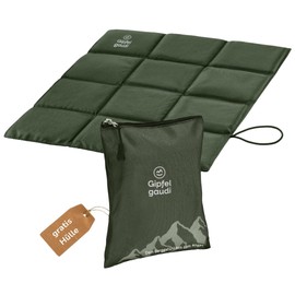 Gipfelgaudi Outdoor Foldable Seat Cushion (Black) Including Bag I Ultralight & Foldable Seat Cushion for On the Go I Weatherproof Seat Pad Outdoor I Stadium Seat Pad (Beige/Khaki)