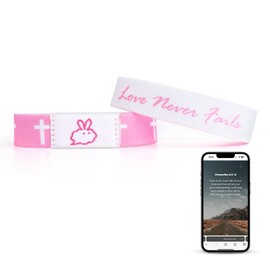 Christian Daily Bible Verse Bracelets: Scan Wearable Scripture Christian Bracelet for Men Women - Faith Prayer Gospel Wristbands Daily Bible Verse Bracelet God Jesus Wrist Band Religious Gifts for Men