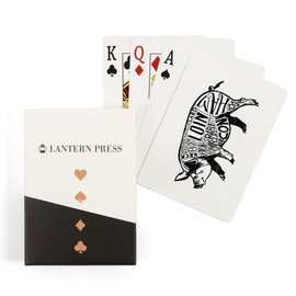 Lantern Press Pork, Butchers Block Meat Cuts, Black Pig on White (52 Playing Cards, Poker Size Card Deck with Jokers)