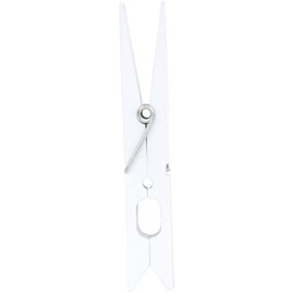MSV Plastic Clothes Pegs, White, 12-Piece