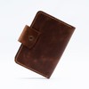 Handmade Passport Leather Case, Wallet Credit Card Holder (Dark Brown)