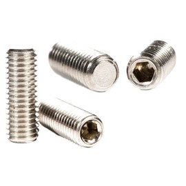 M10 (10mm x 20mm) Grub Screws Flat Point Stainless Steel Set Screw Metric Thread Allen Socket Key (Pack of 20)