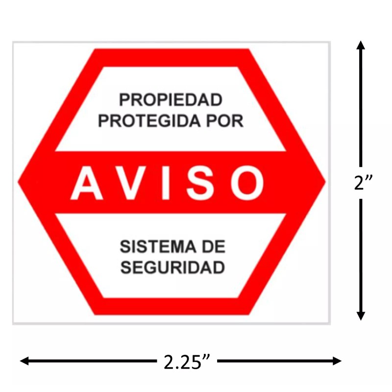 American Made Pegatinas de Advertencia del Sistema de Seguridad /