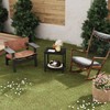 KAAPSAM Outdoor Side Table with Storage, 2-Tier Patio End Tables